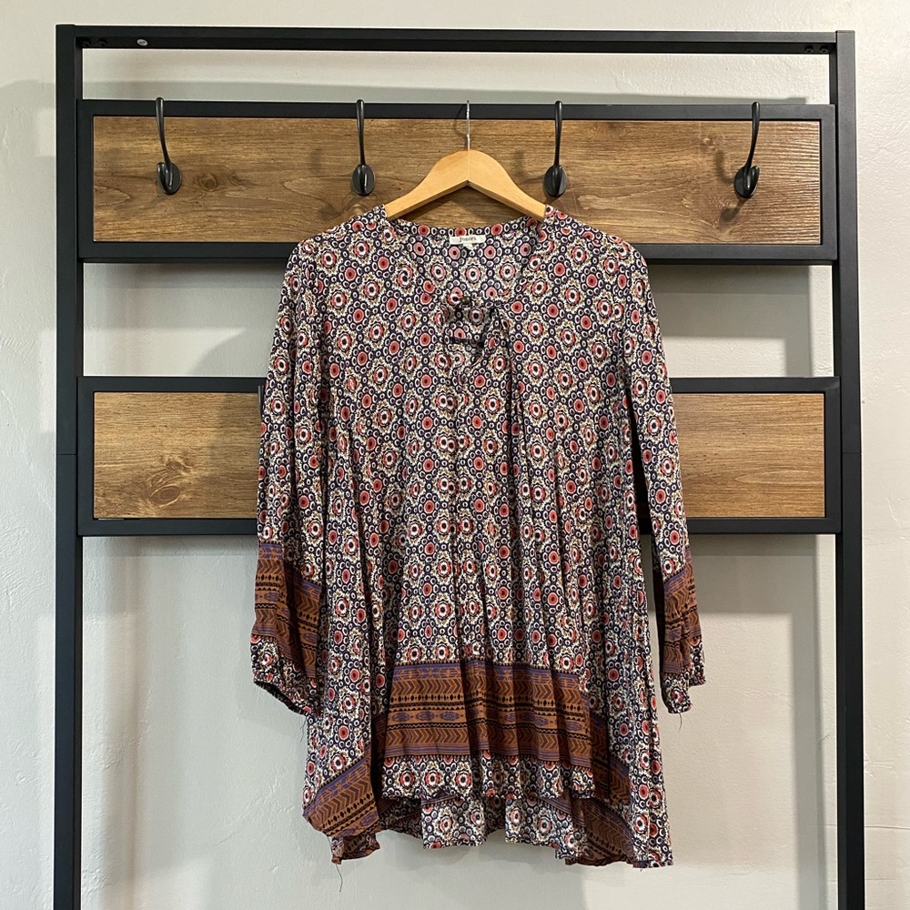 Patterned Tunic Blouse